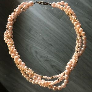 Vintage Pink Pearl Necklace